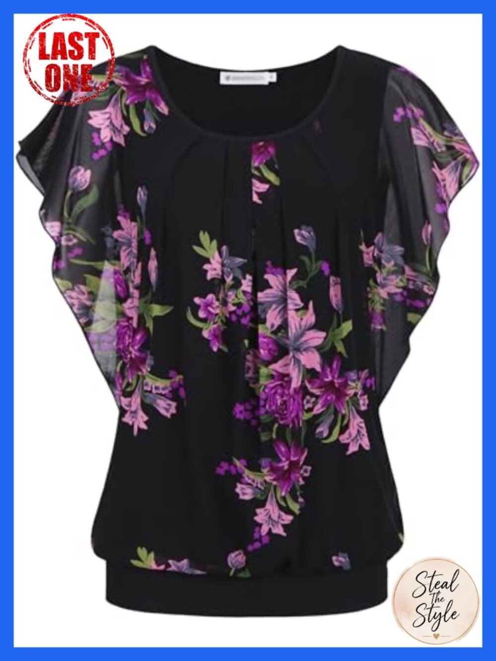 Womens Summer Tops Short Sleeve Pleated Mesh Blouse Dressy Casual